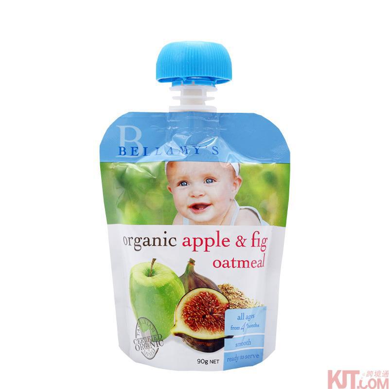 澳大利亚进口无花果泥-Bellamy 贝拉米 燕麦无花果泥 90g 4个月以上