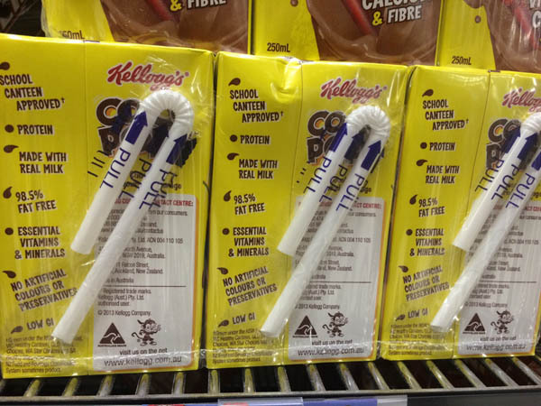 澳大利亚进口高钙纤维-Kellogg Cocopops高钙与维生素D纤维3*250ml