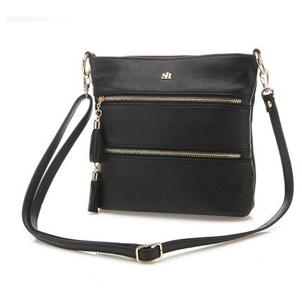 韩国正品 Gmarket包包[SAERA]时尚百搭三层流苏拉链单肩包