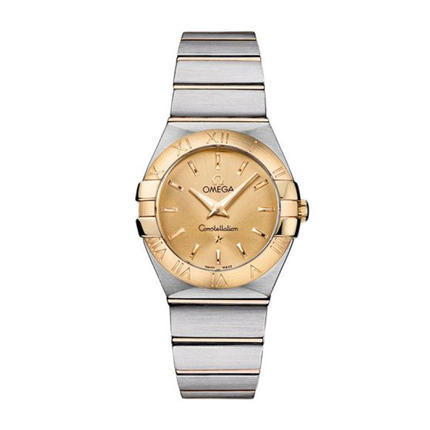 瑞士手表  欧米茄Omega手表女 石英表 间金 123.20.27.60.08.001