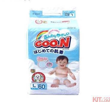 日本本土进口 大王轻薄透气婴儿纸尿裤 L60 日本本土进口 大王轻薄透气婴儿纸尿裤 L60