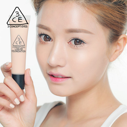 STYLENANDA官方 3CE LIQUID FOUNDATION光亮超保湿霜状持久粉底液