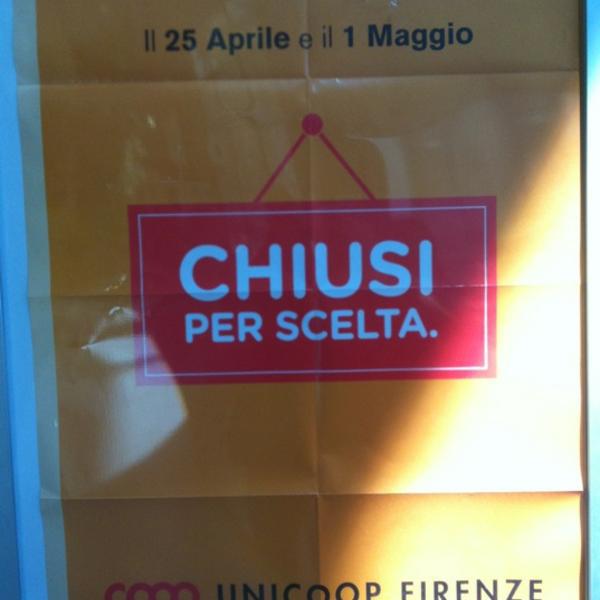 Photo taken at Coop Piazza Leopoldo, Firenze by Giovanni M. on 4/26/2012