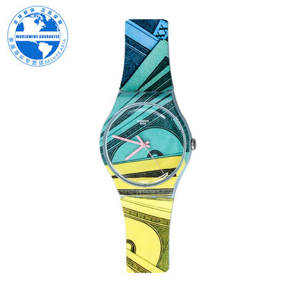 Swatch/斯沃琪 正品矽膠手表 休闲女士石英腕表SUOG107