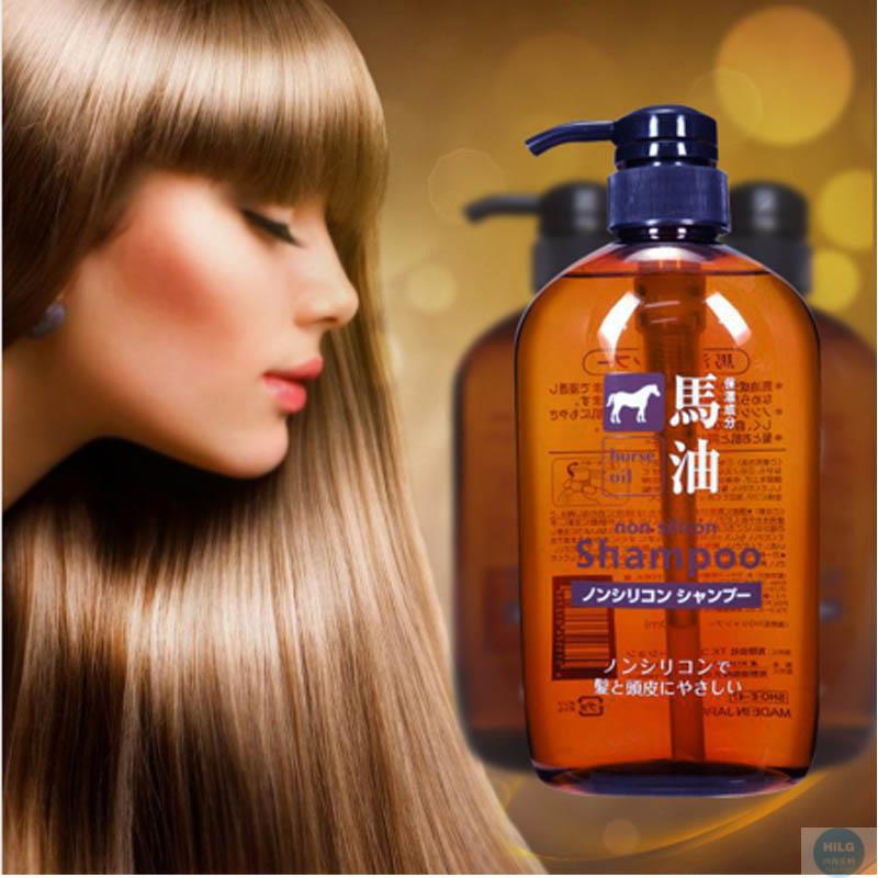 日本熊野油脂马油洗发水600ml