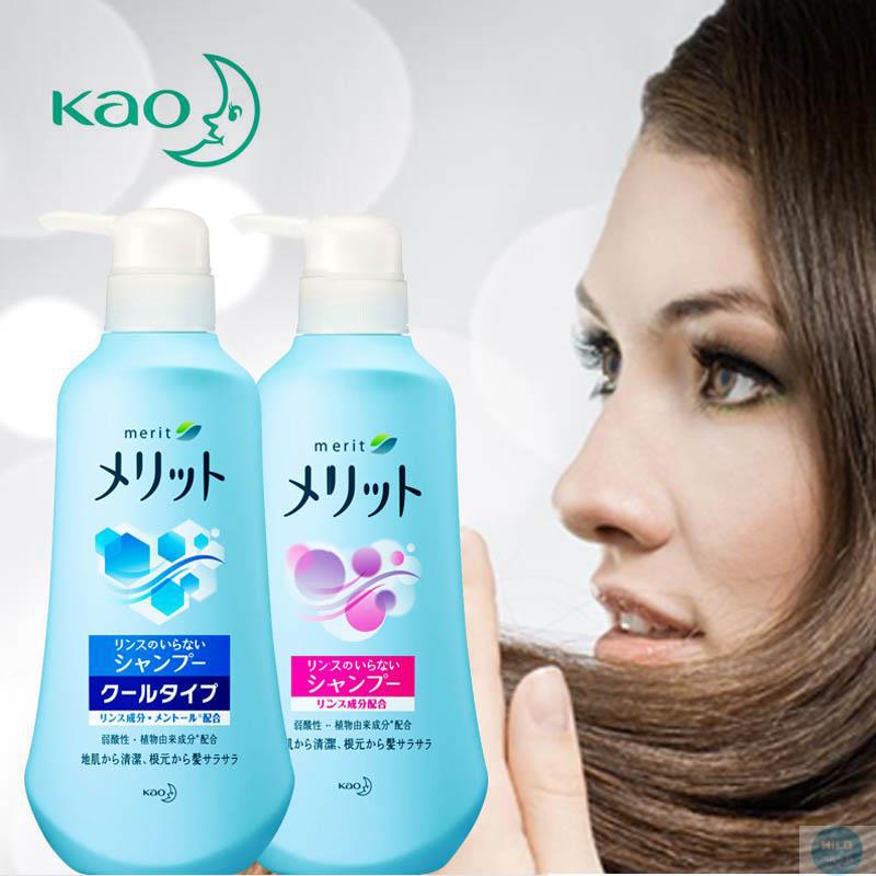 日本花王Merit弱酸性植物精华洗护二合一洗发水480ml/清爽温和型/女性 日本花王Merit弱酸性植物精华洗护二合一洗发水480ml/清爽温和型/女性