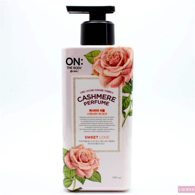 韩国 LG ON THE BODY 粉色玫瑰身体乳