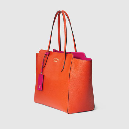 Gucci/古奇gucci女包15新款大号牛皮撞色手提包354397 CAO2G 7573