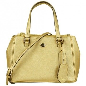 【COACH】银扣三层手提/斜背包