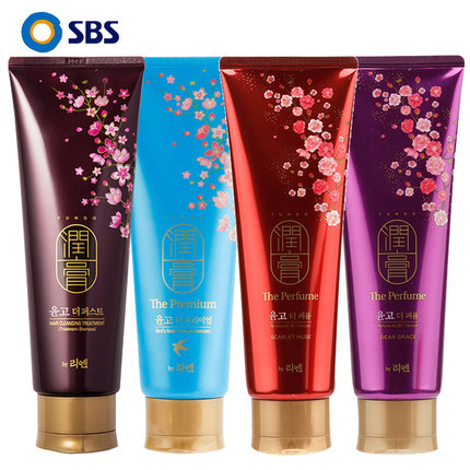 韩国进口ReEn正品LG润膏洗发水YUNGO无硅油男女洗护二合一250g4瓶