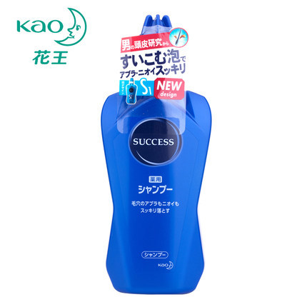 花王success男士洗发露去油去屑防脱洗发水 无硅 380ml