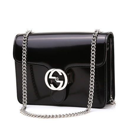 Gucci/古驰/古琦/古奇正品链条单肩包斜挎包迷你包盖式真皮小方包