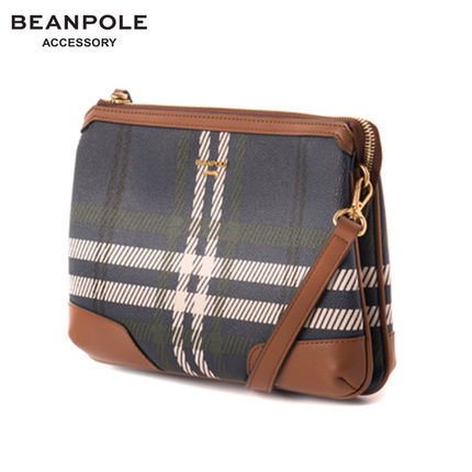 韩国三星BEANPOLEACC滨波 2015新款女士棕色皮革复古方形斜挎包