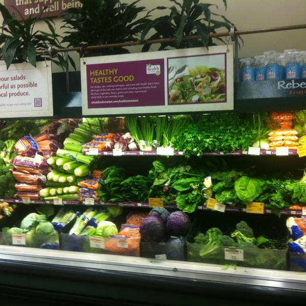 Photo taken at Whole Foods Market by Jaye M. on 4/14/2013-马里兰 巴尔的摩舰队街1001(在美国埃克塞特街) Photo taken at Whole Foods Market by Jaye M. on 4/14/2013