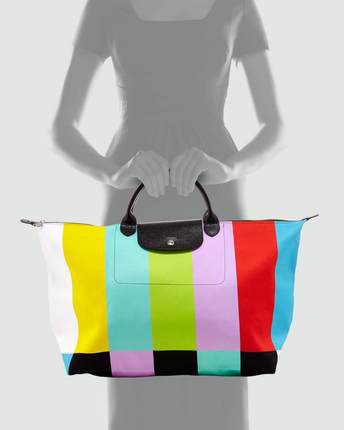 美国直邮Longchamp N4832S 女彩色条纹帆布手提包包邮 美国直邮Longchamp N4832S 女彩色条纹帆布手提包包邮