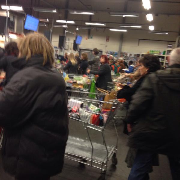 Photo taken at Colruyt by Maxim H. on 12/23/2014