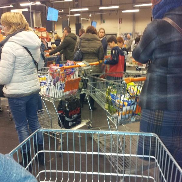 Photo taken at Colruyt by Nick D. on 1/17/2015