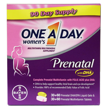 Bayer拜耳 One A Day 孕妇复合维生素叶酸矿物质DHA 90+90 Bayer拜耳 One A Day 孕妇复合维生素叶酸矿物质DHA 90+90