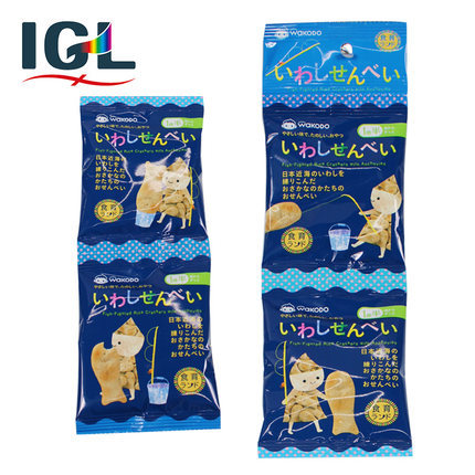 【直邮】 和光堂wakodo 沙丁鱼迷你雪饼 宝宝零食饼干4连包60g