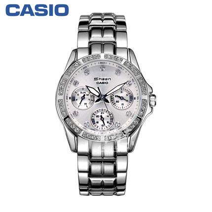 【香港直邮】卡西欧手表SHEEN防水女士石英腕表SHN-3013D-7A
