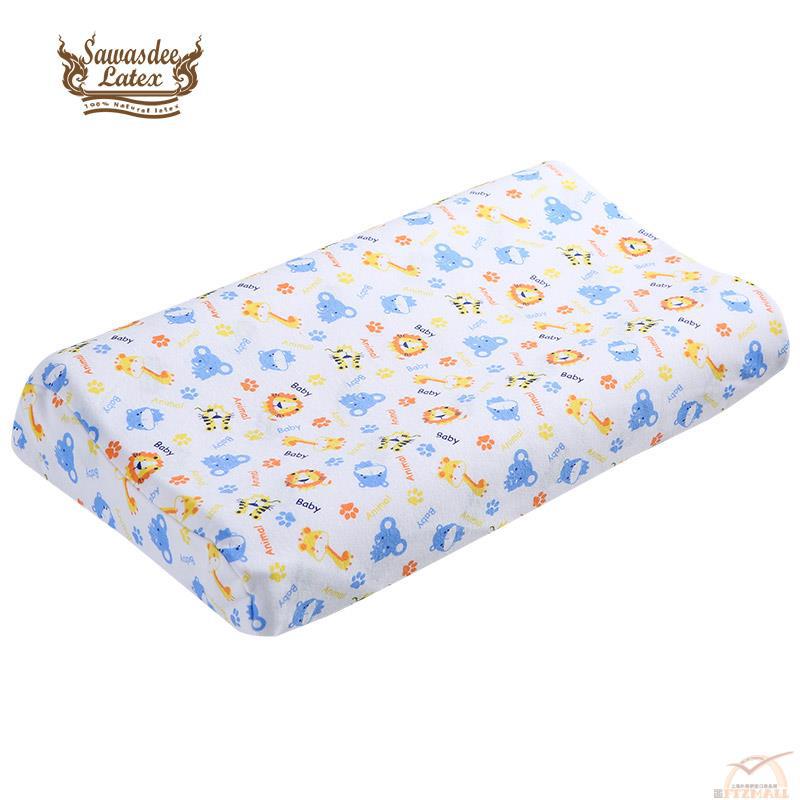 泰国进口儿童护颈枕-Sawasdee 萨瓦斯蒂 泰国天然乳胶儿童护颈枕 50x30x7/9(白色)