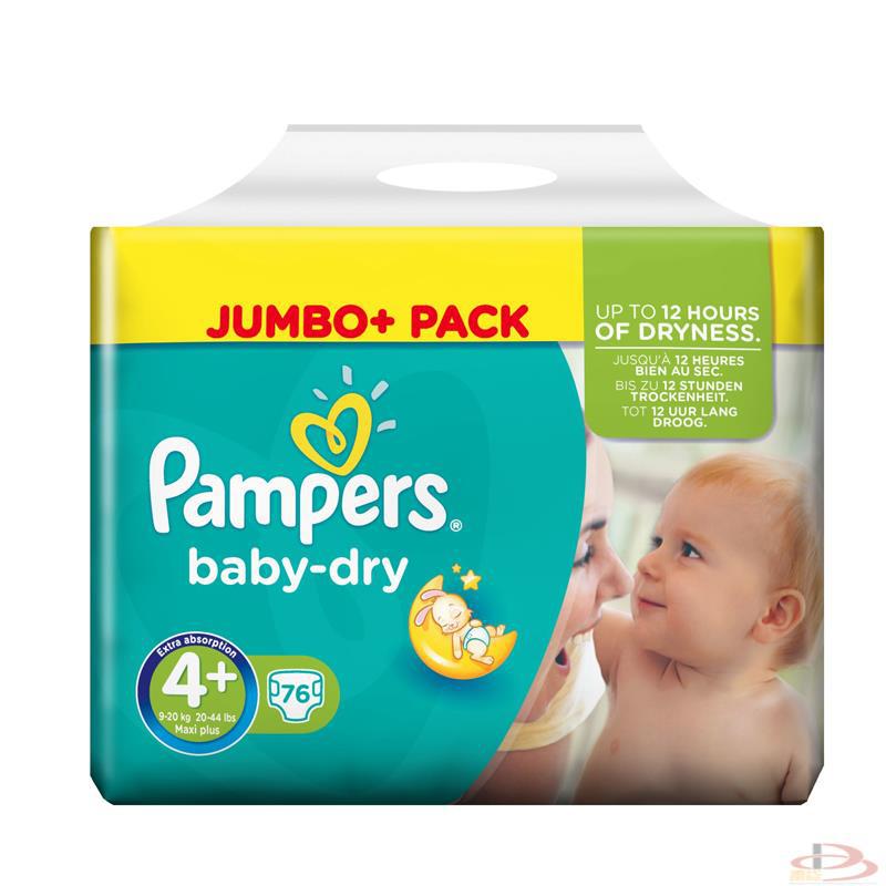 德国帮宝适Pampers纸尿裤绿帮4加号9-20kg76片 德国帮宝适Pampers纸尿裤绿帮4加号9-20kg76片