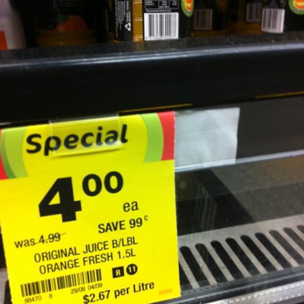 Photo taken at Woolworths by Ryan B. on 8/30/2012
