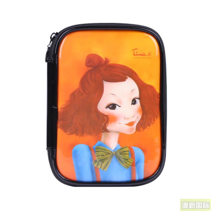 Fascy/陆心媛娃娃油画风唯美女孩牛奶姑娘款化妆包(橙色) Fascy/陆心媛娃娃油画风唯美女孩牛奶姑娘款化妆包(橙色)