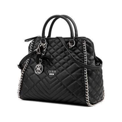 GUESS/盖尔斯秋冬新款女士单肩手提包 黑色菱格女包包HWVG5045070 GUESS/盖尔斯秋冬新款女士单肩手提包 黑色菱格女包包HWVG5045070