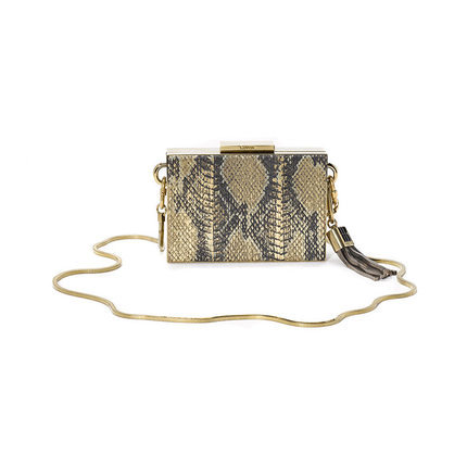 正品直邮Lanvin浪凡2016新款女包时尚蛇皮化妆包单肩包45256009cr