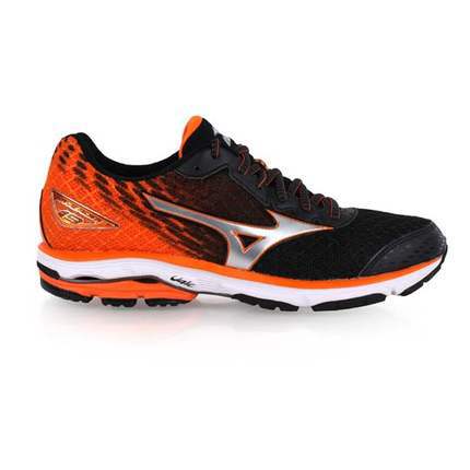 MIZUNO WAVE RIDER 19 男慢跑鞋-慢跑 路跑 美津浓 橘黑@J1GC1603