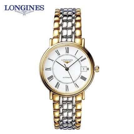 全球联保浪琴LONGINES瑰丽机械手表L4.821.2.11.7镀金男表