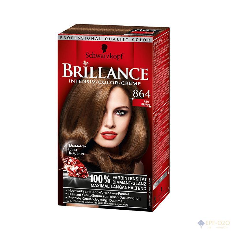 Schwarzkopf施华蔻 无氨专业染发剂 Brillance 864号 狍子棕