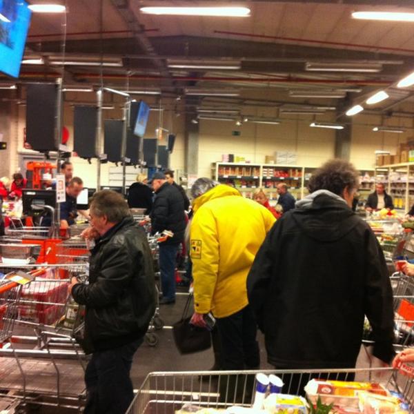 Photo taken at Colruyt by Francis on 1/18/2013