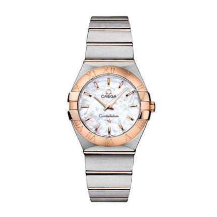 瑞士手表  欧米茄Omega手表女 石英表 钢带 123.20.27.60.05.001