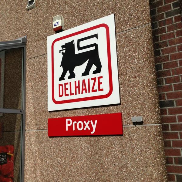 Photo taken at Proxy Delhaize by Laurent M. on 6/15/2013