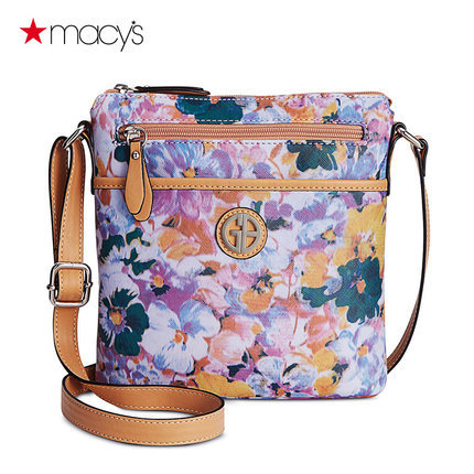 Macy's女士十字压纹轻便斜挎包单肩包Giani Bernini2612664713