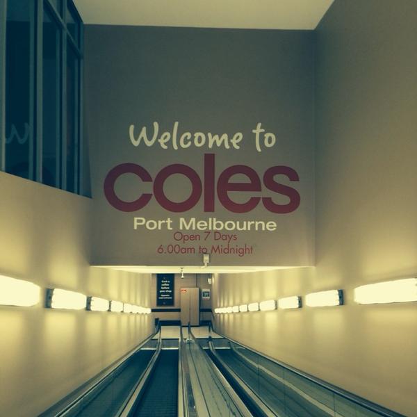 Photo taken at Coles by Idiot About Town on 3/15/2014-澳大利亚维多利亚州墨尔本港湾街203 Photo taken at Coles by Idiot About Town on 3/15/2014