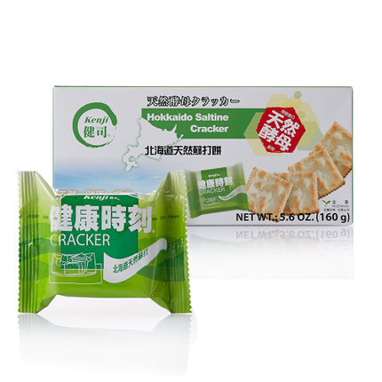 台湾进口零食健司健康时刻北海道天然酵母苏打饼干160g曲奇