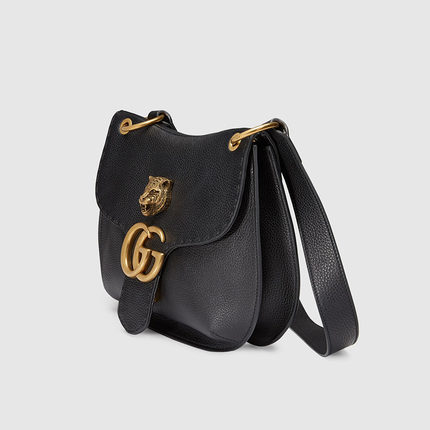 Gucci/古奇gucci女包16春款小牛皮口盖单肩包409154 A7M0T 1000 Gucci/古奇gucci女包16春款小牛皮口盖单肩包409154 A7M0T 1000
