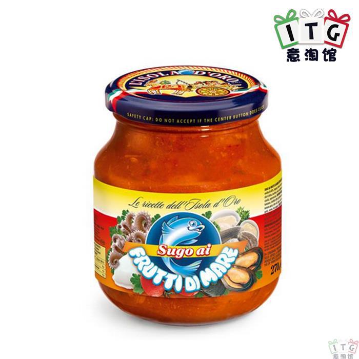 L Isola Doro 蛤蜊贝肉彩虹贝肉海鲜番茄意面酱270克