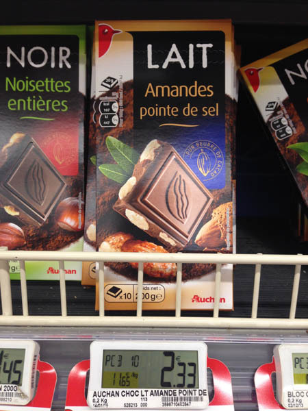 咸巧克力auchan