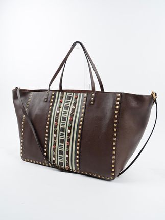 VALENTINO/荔枝纹铆钉装饰手提包 VALENTINO/荔枝纹铆钉装饰手提包