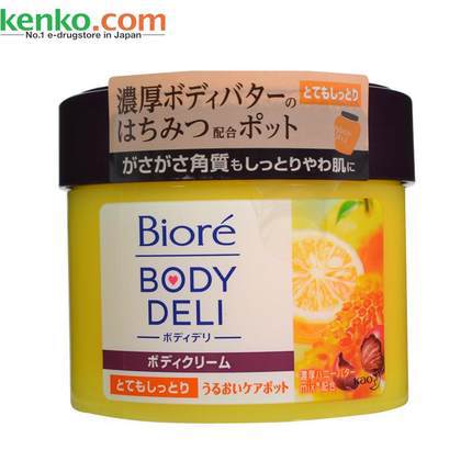 【日本直邮】Biore/碧柔body deli身体乳霜220g蜂蜜柚子 深层滋润