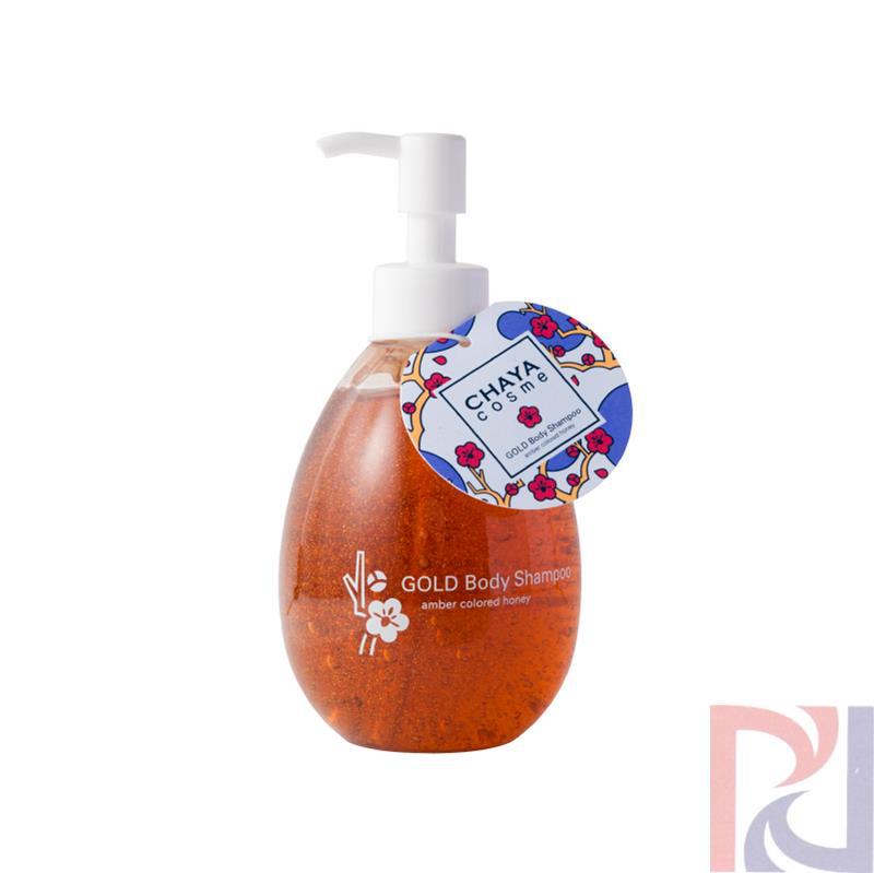 日本原装 箔座(HAKUZA) CHAYA cosme 黄金沐浴露 琥珀蜂蜜香