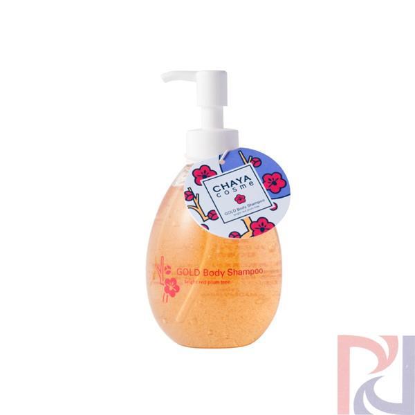 日本原装 箔座(HAKUZA) CHAYA cosme 黄金沐浴露 红梅香 250 mL