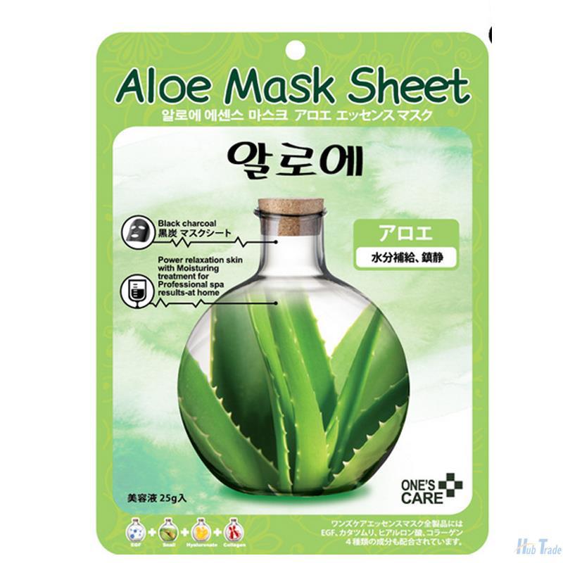 韩国ONES CARE芦荟黑炭面膜 单片25g----舒缓 保湿 增加光泽
