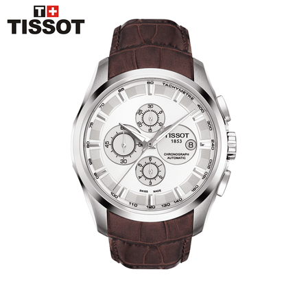 天梭TISSOT-库图系列 T035.627.16.031.00男士皮带机械表全球联保