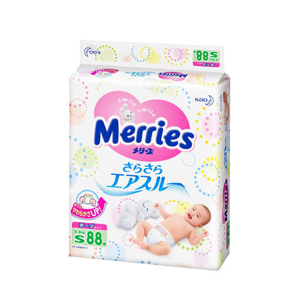 日本原装进口花王妙而舒新生婴儿S88片宝宝尿不湿婴儿纸尿裤