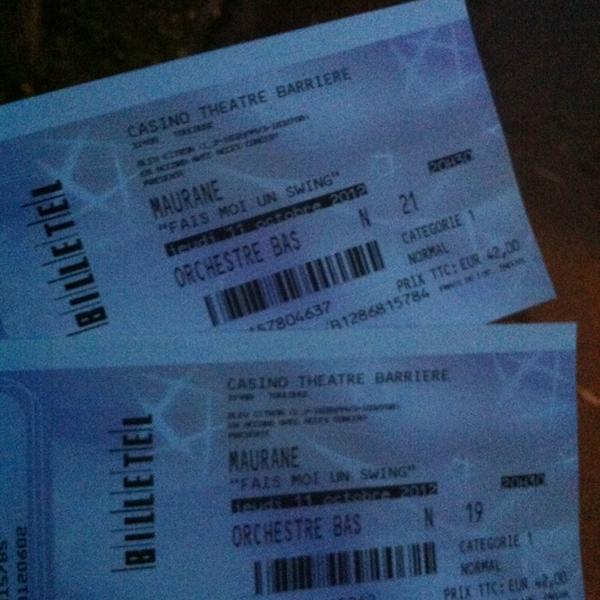 Photo taken at Casino Théâtre Barriere by Nanaouet on 10/11/2012